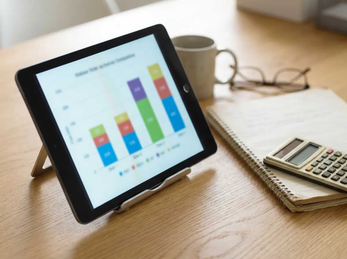 A side-by-side comparison of payment options for a Dallas roof replacement shown on a tablet