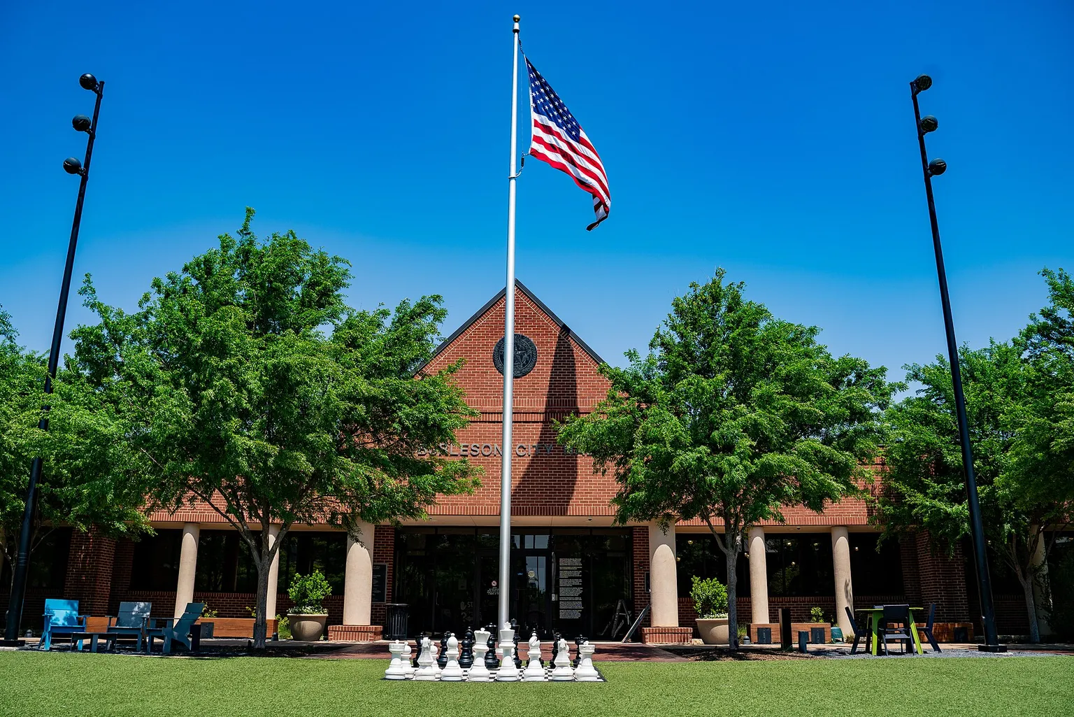 Burleson, TX city hall and municipal complex near the Old Town core