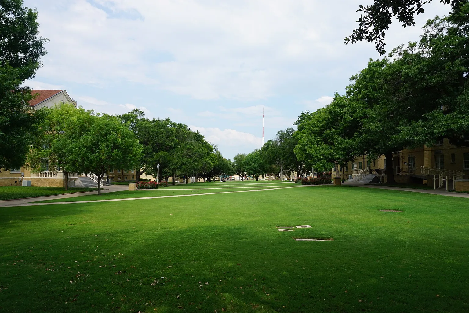 Texas Christian University campus near Berkeley Place and the University Drive corridor in Fort Worth