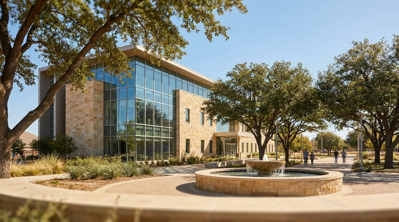 Frisco City Hall at Frisco Square, where Collin County re-roof permits are pulled