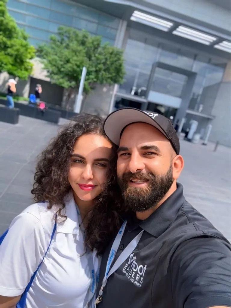 Roof Raiders owners Mahmoud Abu Saad and Sara Bannat
