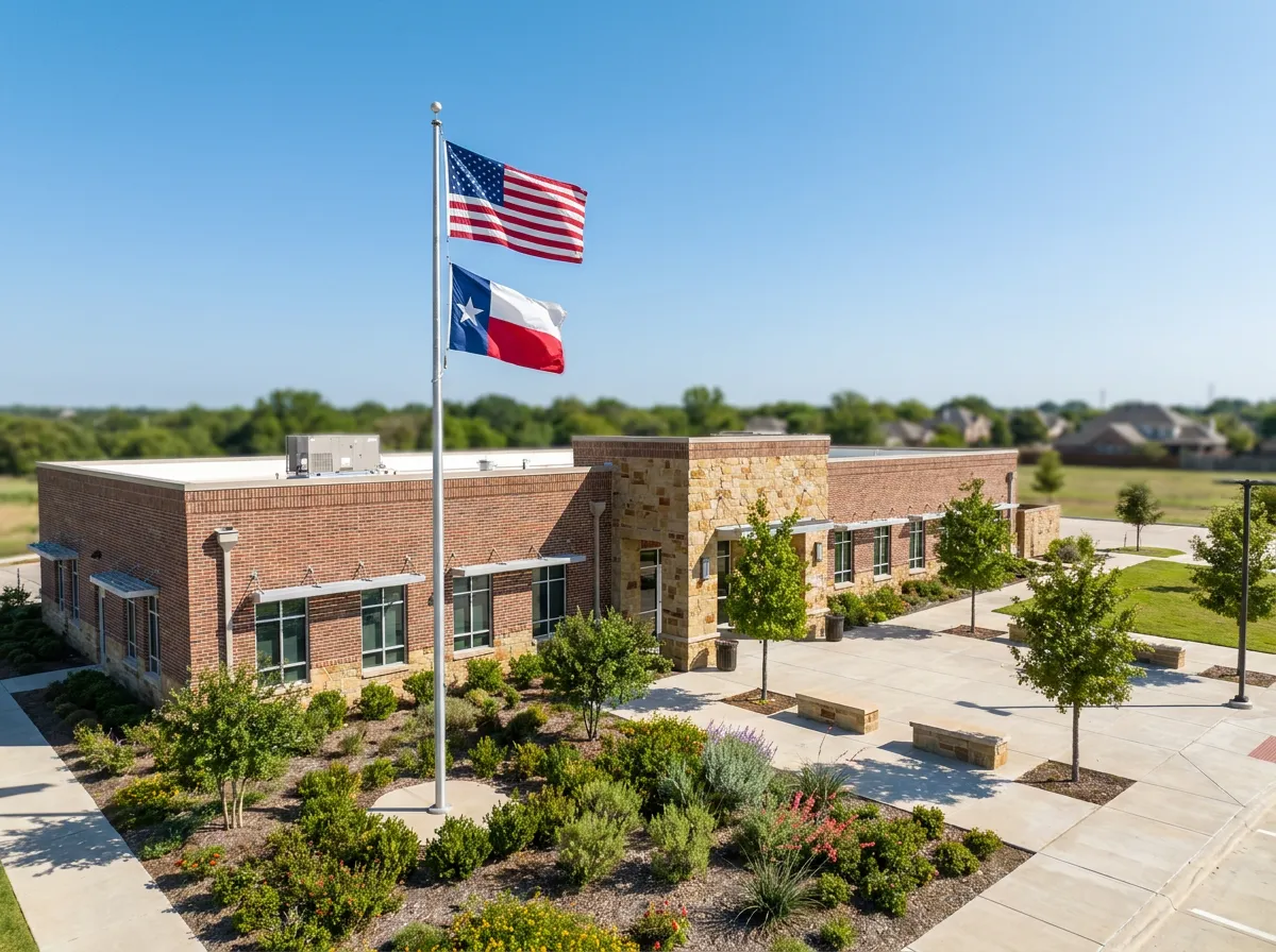 Little Elm Town Hall municipal complex on West Eldorado Parkway where roofing permits are filed