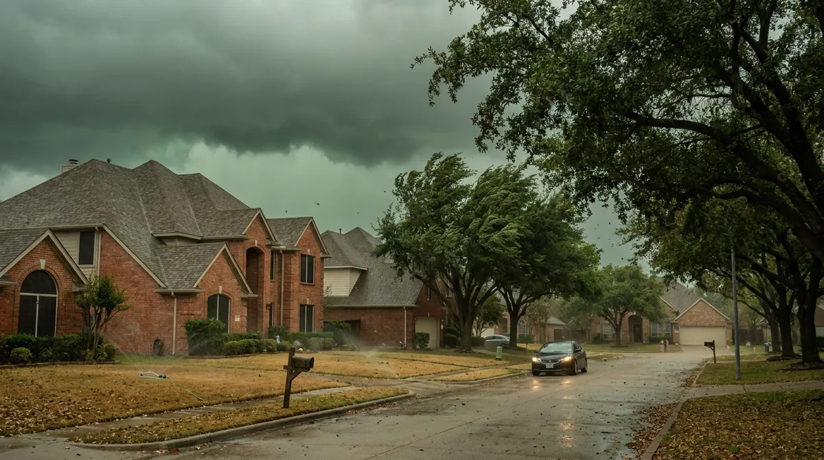 US-75 highway at Park Boulevard in Plano, TX, a central storm-claim corridor