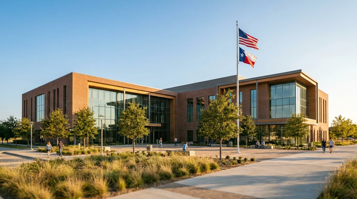 Richardson City Hall and Civic Center on West Arapaho Road in Richardson, TX