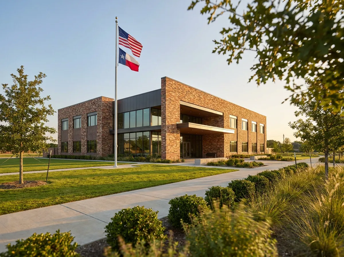 The Colony municipal offices on Main Street where roofing permits are filed