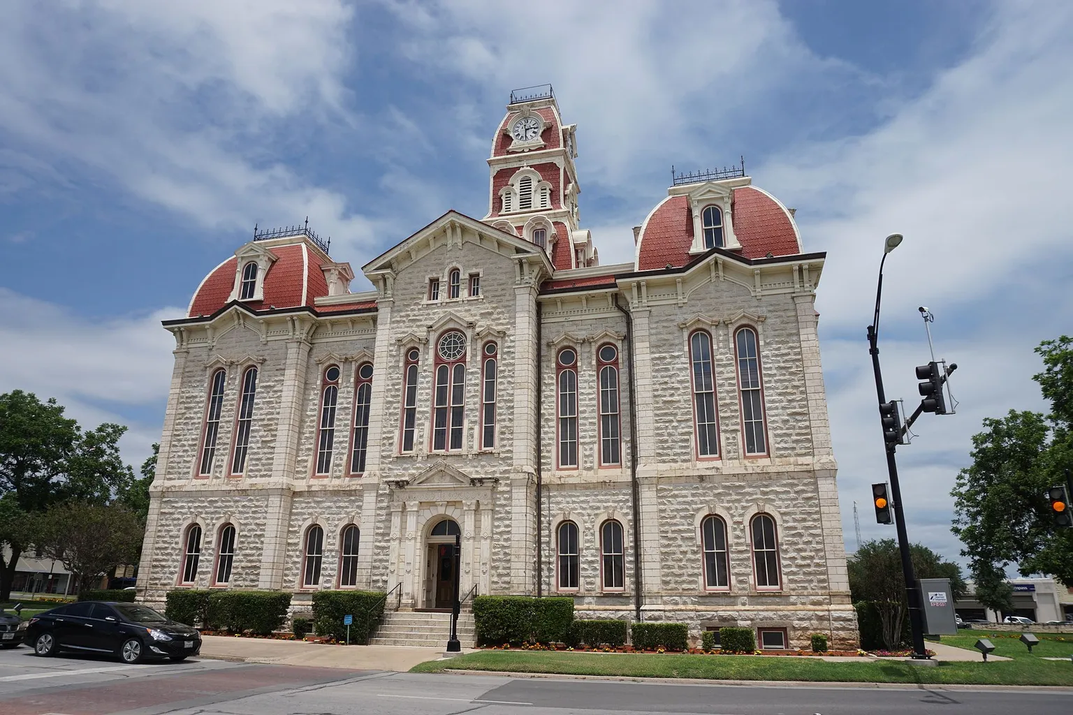 Parker County Courthouse on the historic downtown square in Weatherford, TX