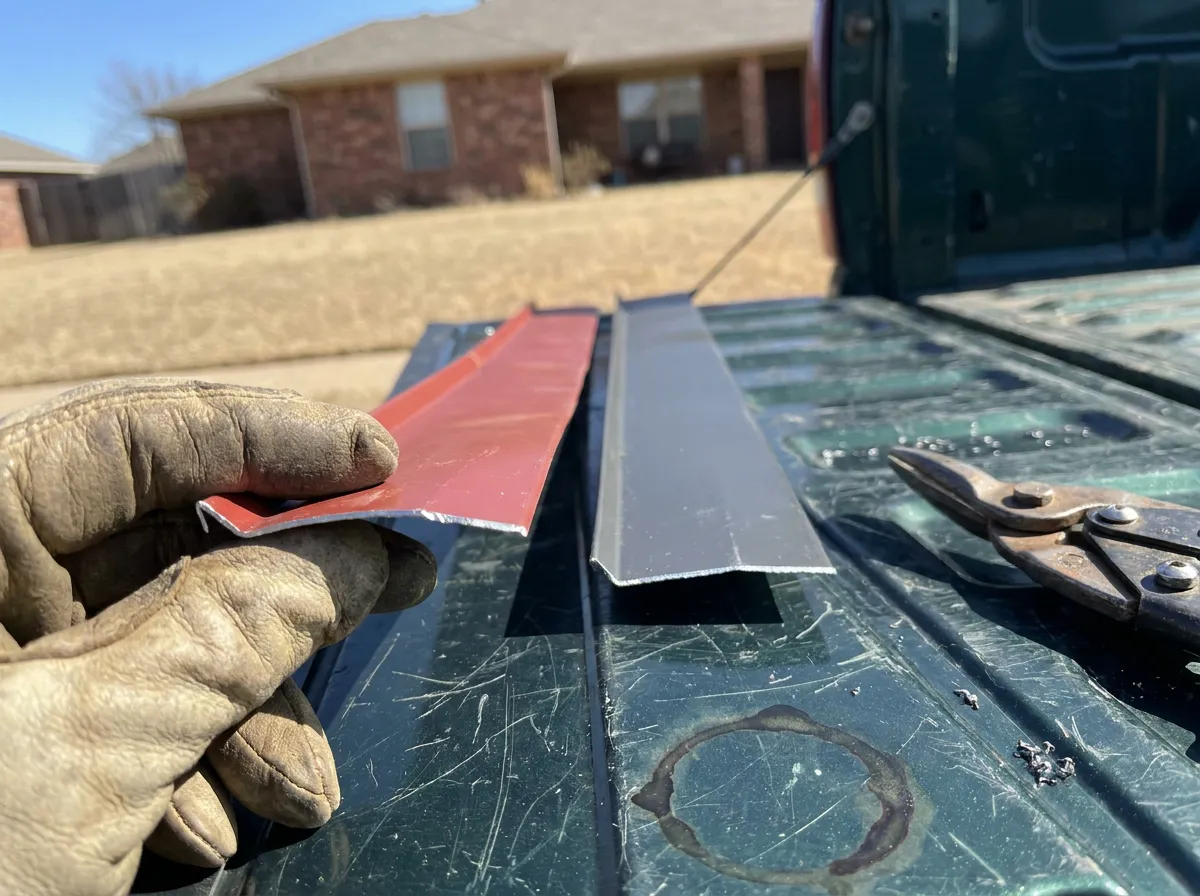 24-gauge and 26-gauge standing seam metal panel samples shown side by side for thickness comparison